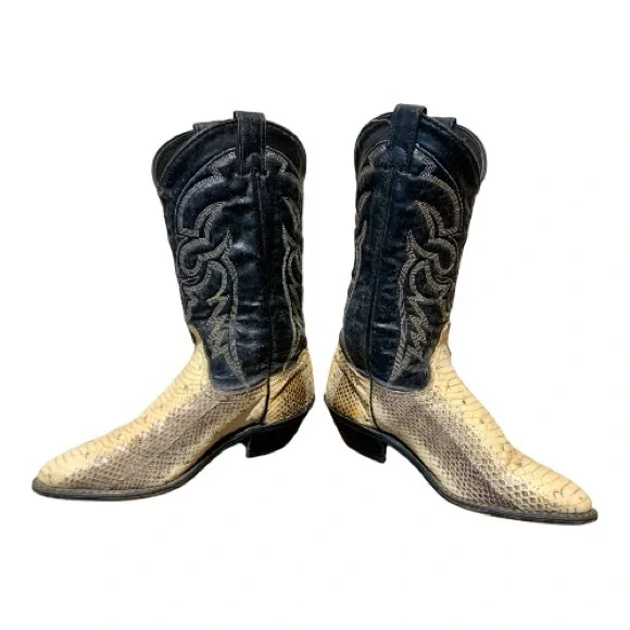 Women’s Tony Lama #3550 Python Skin Western Core Boots Size 7M - Picture 4 of 9